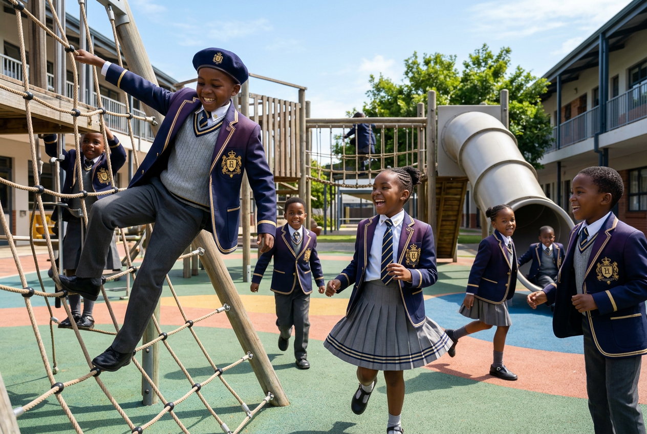 Pupils on the playground