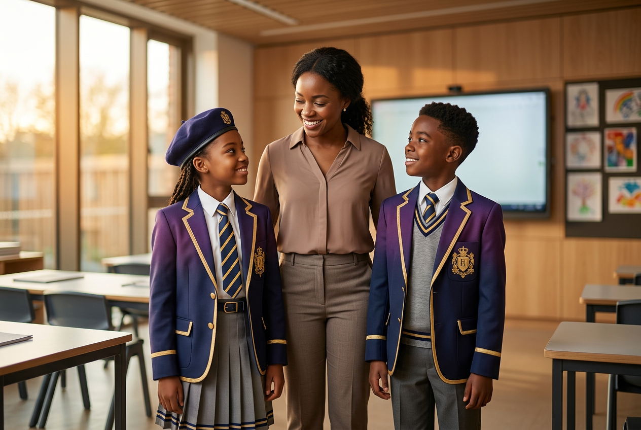 King David teacher with pupils